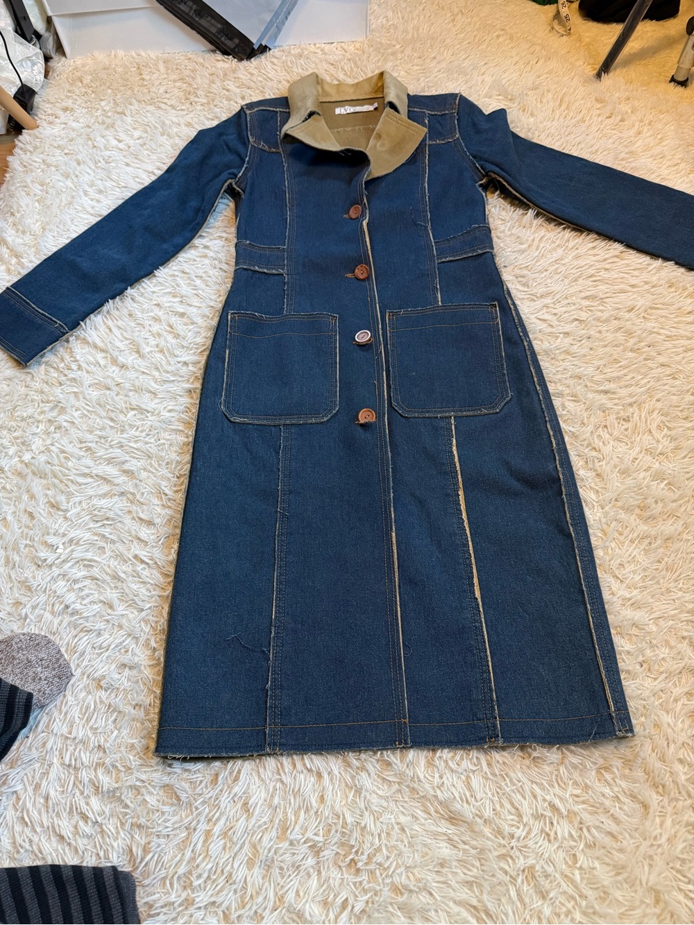Denim Patchwork Coat - Picture 9 of 9